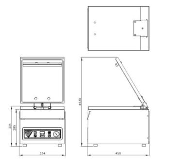 GA-80/S MINI JUMBO (25) Vakuum-Maschine (4m3/Std) Schweißbalken 280mm